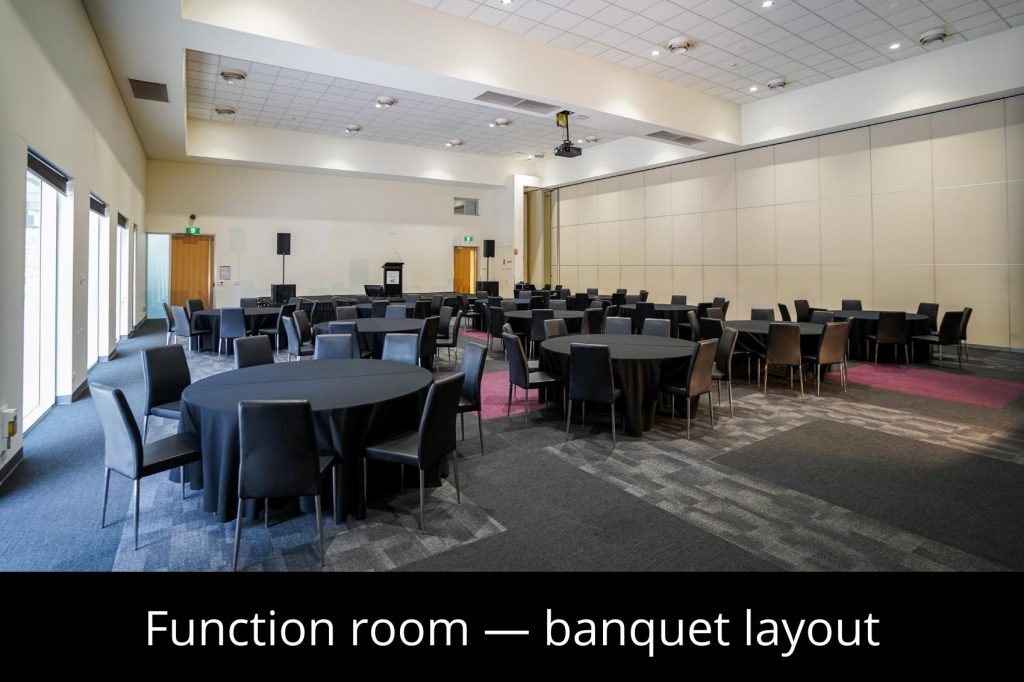 Function room — banquet layout